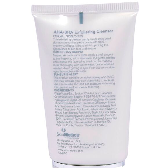 SkinMedica AHA/BHA Exfoliating Cleanser 29.6 ml / 1 fl oz TRAVEL size - Picture 2 of 2